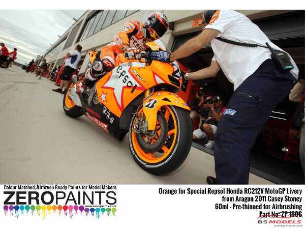 ZP1506 Special Orange repsol Honda RC212V  MotoGP Aragon 2011 Casey Stoner  60ml Paint Material