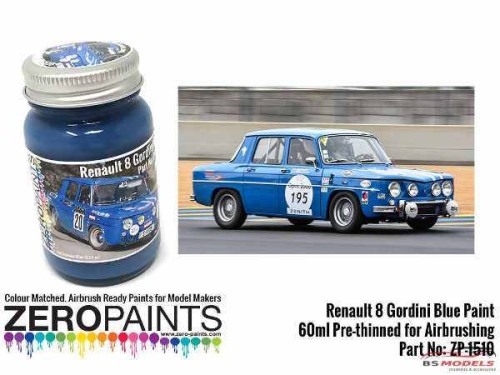 ZP1510 Renault 8 Gordini Blue paint 60ml Paint Material