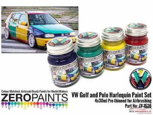 ZP1526 Volkswagen Harlequin paint set 4x30ml Paint Material