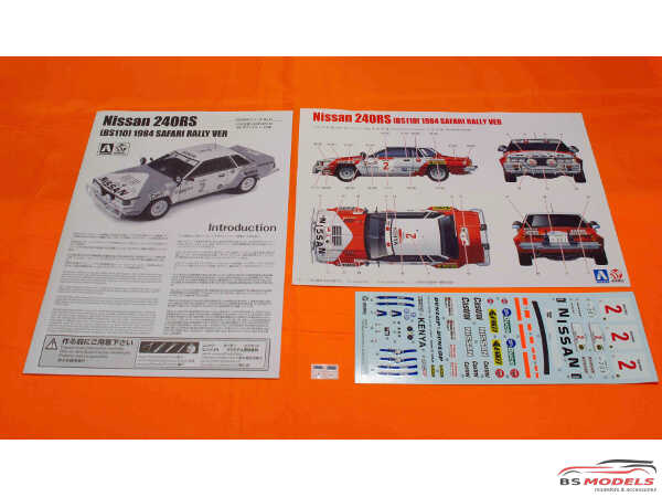 BEE24014 Nissan 240 RS (BS110) Safari rally 1984 Plastic Kit