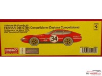 STU27FR2415 Ferrari 365 GTB4 Daytona Competizione  #34    "Scuderia Fillipinetti"   LM 1972 Resin Kit