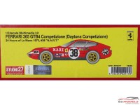 STU27FR2417 Ferrari 365 GTB4 Daytona Competizione  #38    "NART"   LM 1973 Resin Kit
