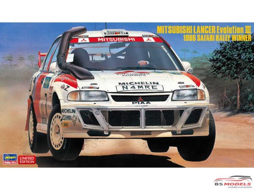 HAS20365 Mitsubishi Lancer EVO 3 Safari Rally 1996 Plastic Kit