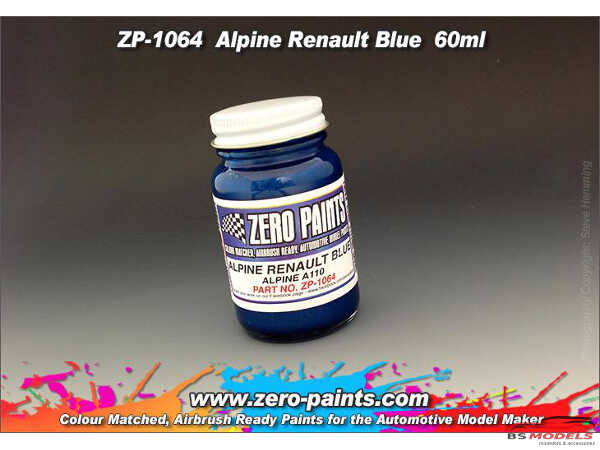 ZP1064 Renault Alpine Blue paint 60ml Paint Material