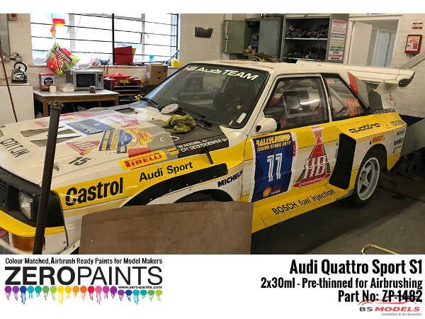 ZP1482 Audi Quattro Sport S1 Paint set 2x30ml Paint Material