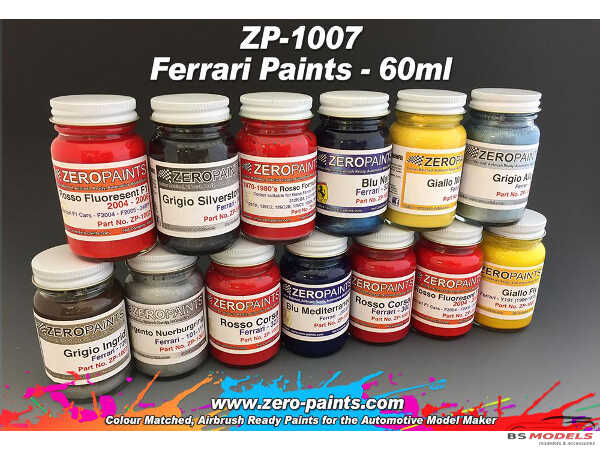 ZP1007-12 Ferrari Rosso Formula 1 2007-2008   2x 30ml Paint Material
