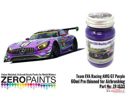 ZP1533 Team EVA  Racing AMG GT  Purple paint  60ml Paint Material