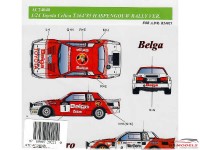 AC24048 Toyota Celica TA64  Haspengouw Rally 1985 "B l a and M r b" logo's Waterslide decal Decal