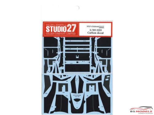 STU27CD20049 Carbon decal for Tyrrell 020  (for TAM) Waterslide decal Decal