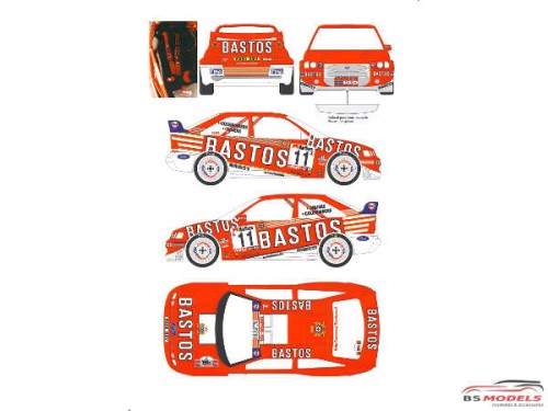 TK24008 Ford Escort WRC Bastos  Ypres-Westhoek Rally 1998 Waterslide decal Decal