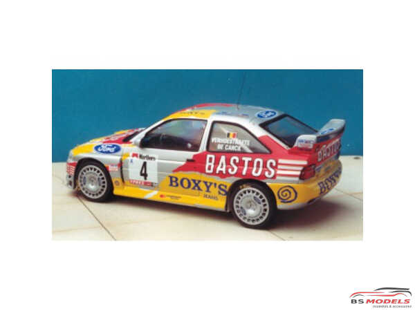 TK24009 Ford Escort WRC Boxy's-Bastos Ypres-Westhoek Rally 1998 Waterslide decal Decal