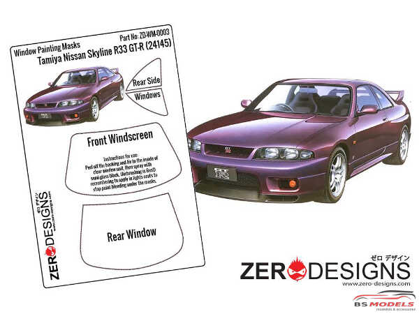 ZDWM0003 Nissan Skyline R33 GT-R Window painting masks (TAM) Multimedia Accessoires