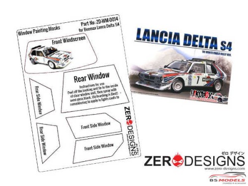 ZDWM0014 Lancia Delta S4 Rally Window painting masks (Beemax) Multimedia Accessoires