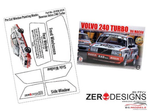 ZDWM0034 Volvo 240 Turbo Window painting masks (Beemax) Multimedia Accessoires