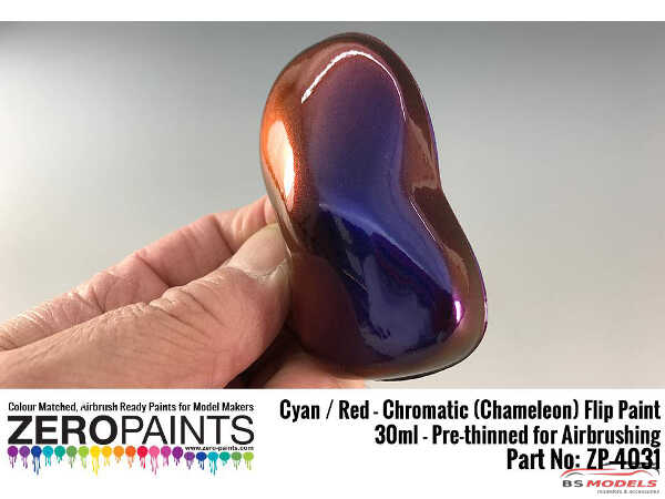 ZP4031 Cyan/Red - Chromatic Chameleon Flip paint 15ml Paint Material