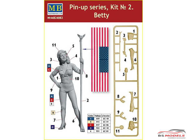 MB24002 Pin-up series #2 Betty Plastic Kit