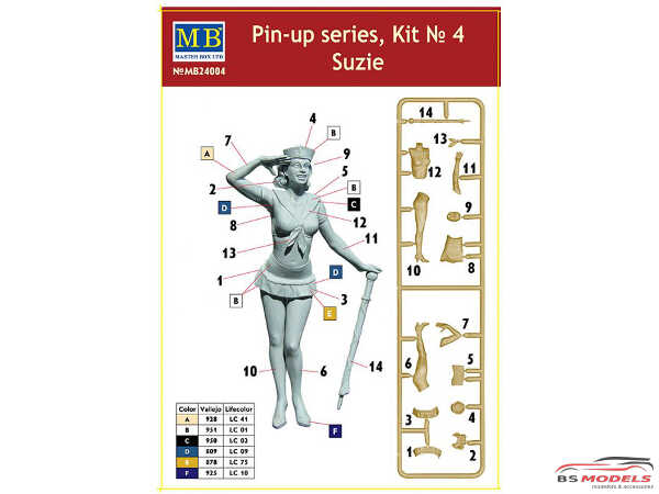 MB24004 Pin-up series #4  Suzie  Navy Plastic Kit