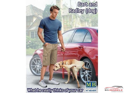 MB24049 Bart and Radley the dog what he really thinks of your car Plastic Kit