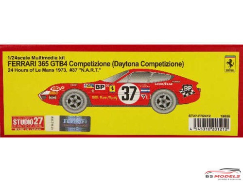 STU27FR2412 Ferrari 365 GTB4 Competizione #37 "NART"  LM 1973 Multimedia Kit