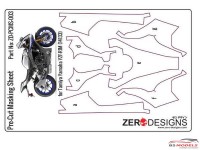ZDPCMS003 Pre-Cut masking sheet for Yamaha YZF-R1M (TAM 14133) Multimedia Accessoires