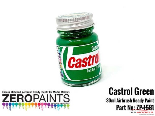 ZP1581 Castrol Green paint 30 ml Paint Material