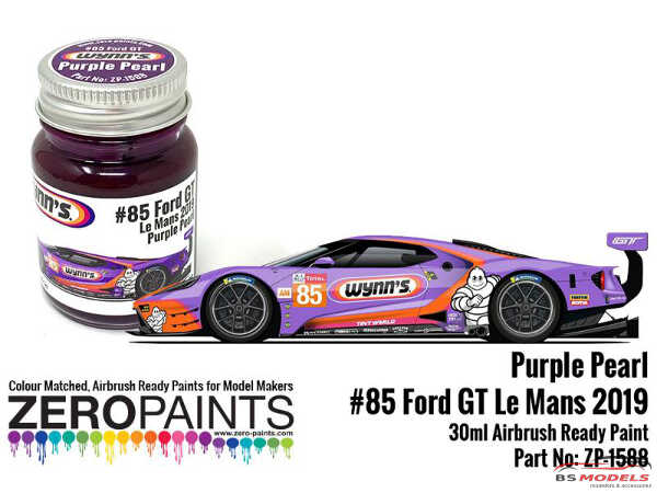 ZP1588 #85 Ford GT Le Mans  Wynn's / Keating Purple Pearl paint 30ml Paint Material