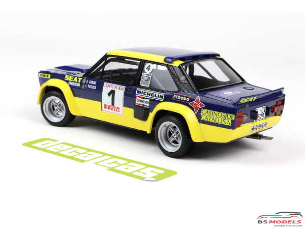DCLDEC025 Fiat 131 Abarth Seat  Competicion  #1  Costa Brava Rally 1979 Waterslide decal Decal