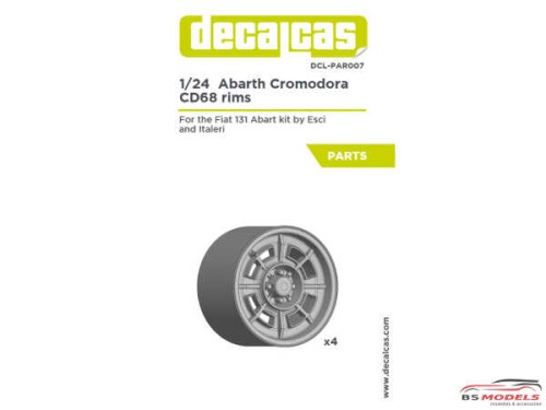 DCLPAR007 Abarth Cromodora  CD68 resin rims for Fiat 131 Resin Accessoires