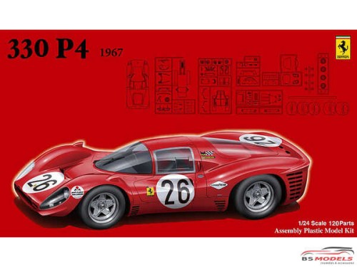 FUJ12575 Ferrari 330P4  1967  #26   (PE incl) Plastic Kit