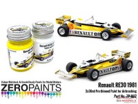 ZP1617 Renault RE30 1981 Yellow and white paint set 2x30ml Paint Material