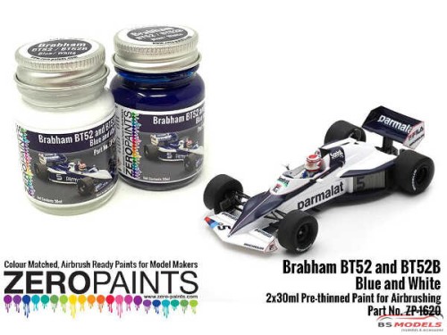 ZP1620 Brabham BT52 / BT52B Blue and White paint set 2x30ml Paint Material