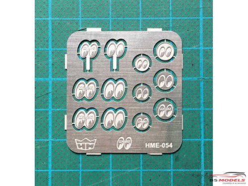 HME054 MOONEYES Bumber emblems Etched metal Accessoires