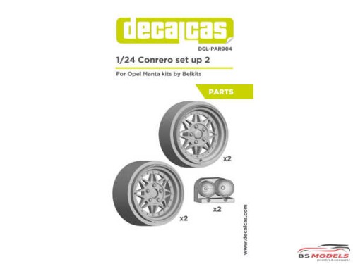 DCLPAR004 Conrero set up 2 - Rally Rims 15 inc + lights Resin Accessoires