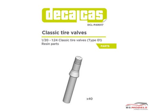 DCLPAR017 Classic tire valves      40 pcs Resin Accessoires