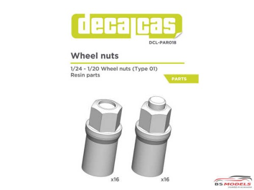 DCLPAR018 Wheel nuts   16+16 pcs Resin Accessoires
