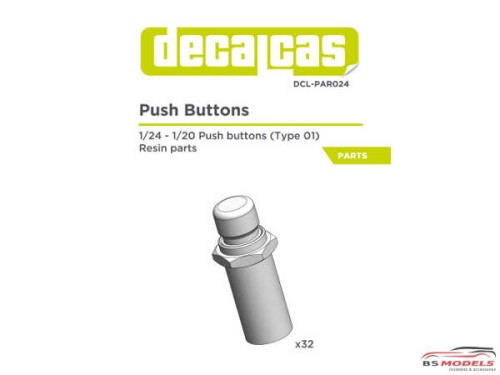 DCLPAR024 Push Button  32 pcs Resin Accessoires