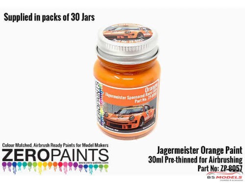 ZP1057-30 Jagermeister Orange Paint 30ml Paint Material