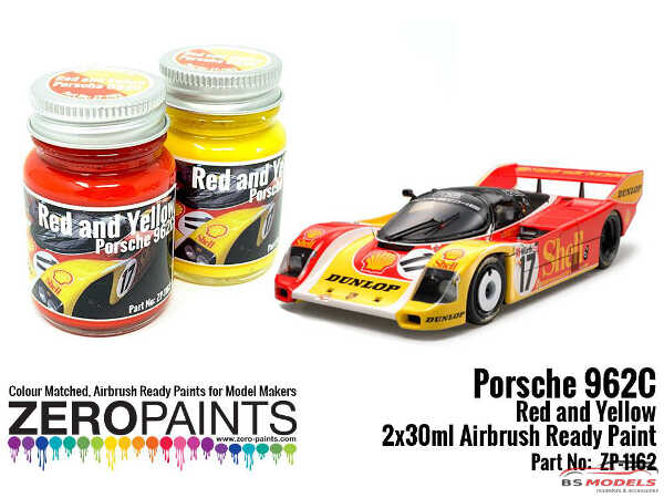ZP1162 Porsche 962C Shell Paint set  2x30ml Paint Material