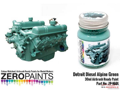 ZP1601 Detroit Diesel Alpine Green Paint 30ml Paint Material