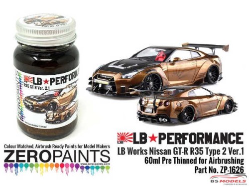 ZP1626 Black Gold for LB Works Nissan GT-R R35 Paint 60ml Paint Material