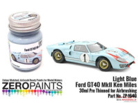 ZP1640 Ford GT40 Mk II Ken Miles Light Blue Paint 30ml Paint Material