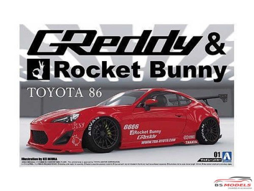 AOS05093 2012 Toyota 86 Greddy & Rocket Bunny Plastic Kit