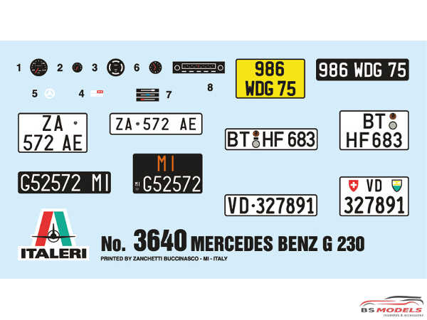 ITA3640S Mercedes Benz G 230 Plastic Kit