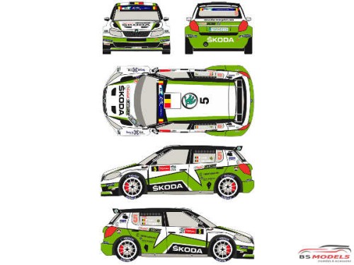 RD24011 Skoda Fabia S2000 #5 Rally Ypres 2013 Waterslide decal Decal