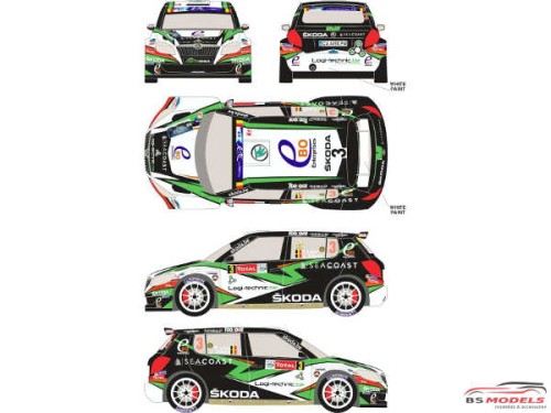 RD24018 Skoda Fabia S2000  #3 Rally Geko Ypres 2014 Waterslide decal Decal