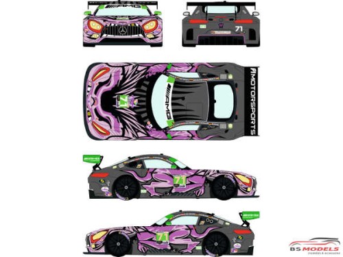 RDE24025 Mercedes AMG GT3  #71  Rolex 24H Daytona 2019 Waterslide decal Decal