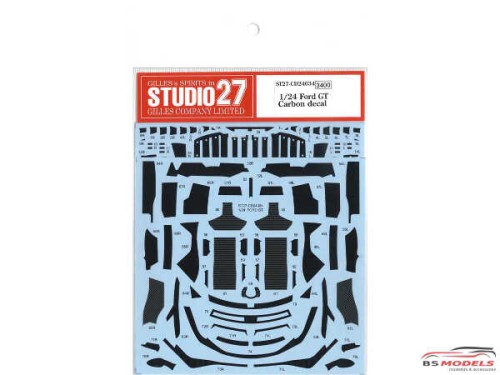 STU27CD24034 Ford GT carbon dress up decal Waterslide decal Decal