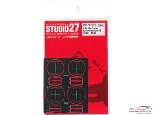 STU27FP24219 Gr. C-car Tyre Template B   (Dunlop-Denloc) 1989 Etched metal Accessoires