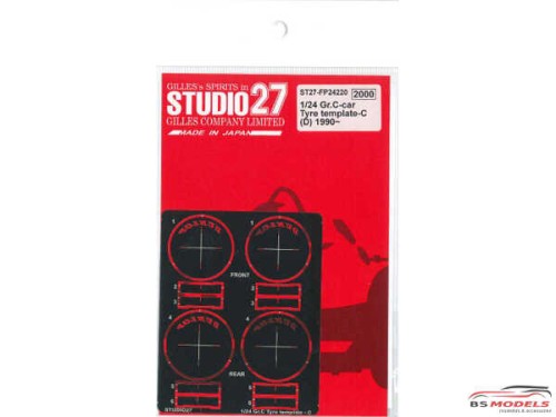 STU27FP24220 Gr. C-car Tyre Template C  (Dunlop) 1990 - Etched metal Accessoires