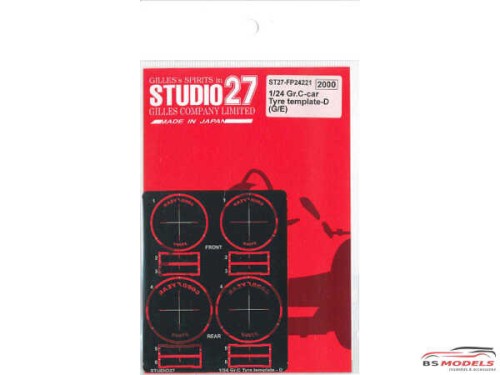 STU27FP24221 Gr. C-car Tyre Template D   (Goodyear - Eagle) Etched metal Accessoires